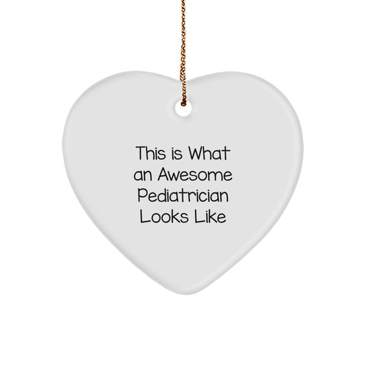 Pediatrician Heart Ornament Collectible Christmas Unique Gift for Neighbors - Image 1