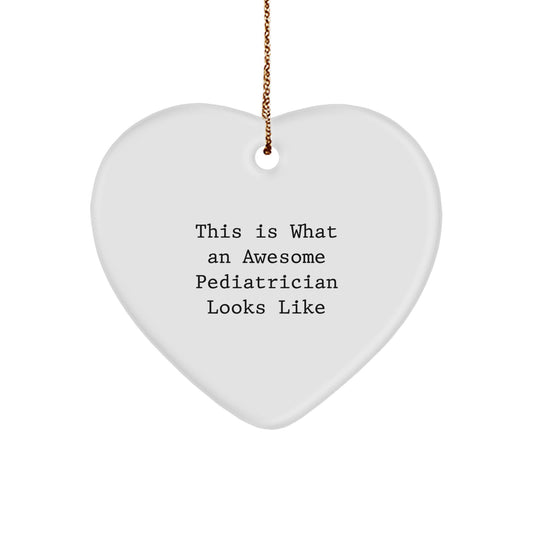 Pediatrician Heart Christmas Ornament Idea for Coworkers Gift - Image 1