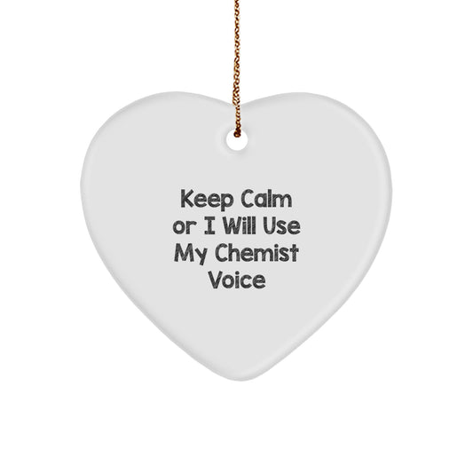 Christmas Gift Chemist Christmas Ornament - Keep Calm Or I Will Use My - Image 1