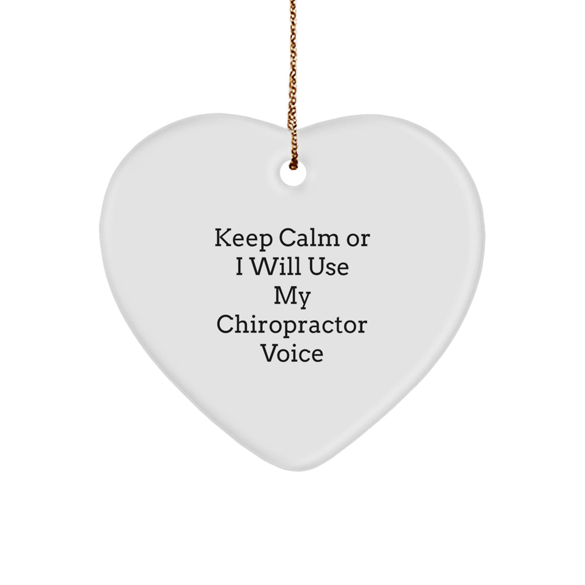 Funny Chiropractor Gifts for Men, Chiropractor Heart Ornament, Christmas Unique Gifts from Family - Image 1