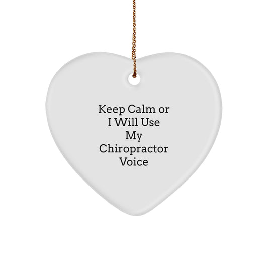 Funny Chiropractor Gifts for Men, Chiropractor Heart Ornament, Christmas Unique Gifts from Family - Image 1