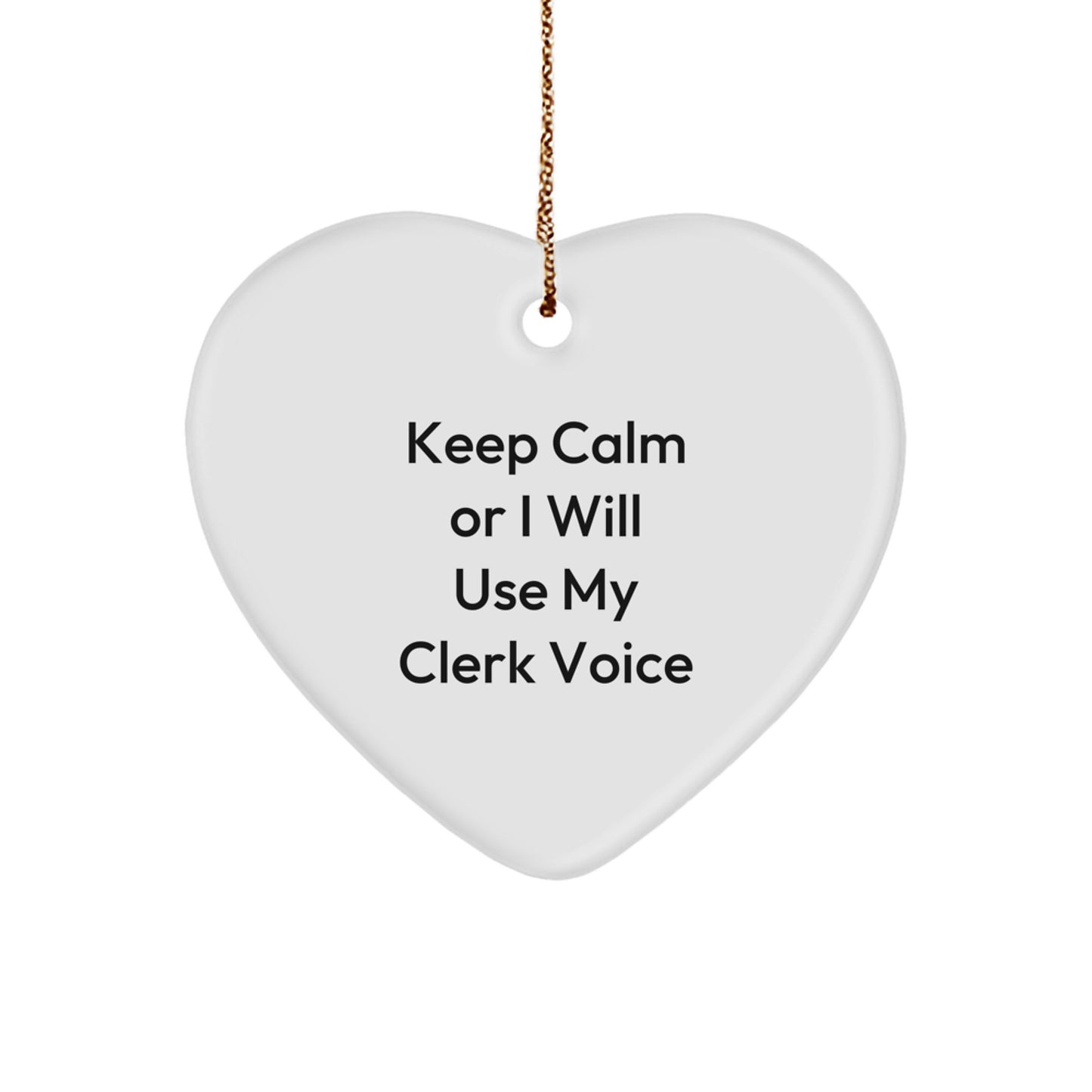 Funny Clerk Heart Ornament Gifts from Friends Coworkers Family for Christmas Unique Presents - Image 1