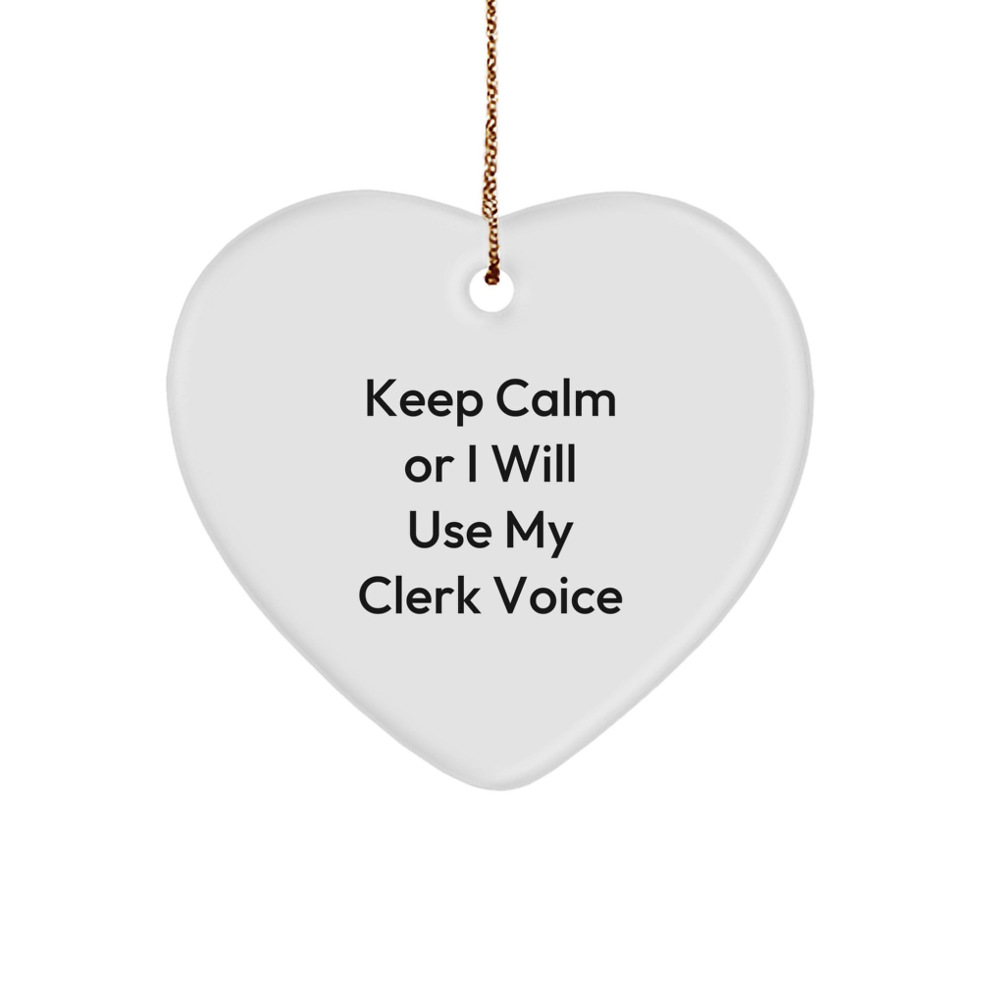 Funny Clerk Heart Ornament Gifts from Friends Coworkers Family for Christmas Unique Presents - Image 1