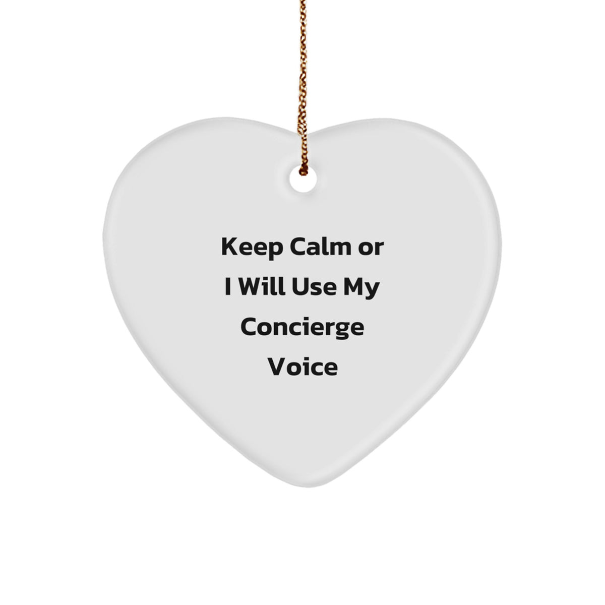 Concierge Keepsake Heart Ornament for Him Christmas Holiday Gift - Image 1