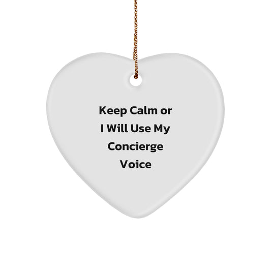 Concierge Keepsake Heart Ornament for Him Christmas Holiday Gift - Image 1