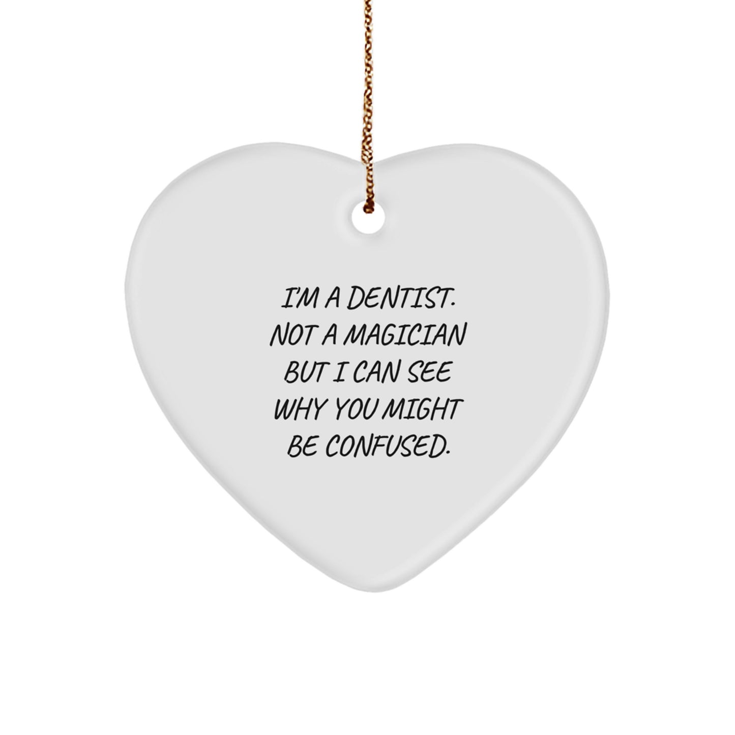 Funny Dentist Christmas Unique Gifts from Men to Heart Ornament for Dentist Friends Coworkers Family - Image 1