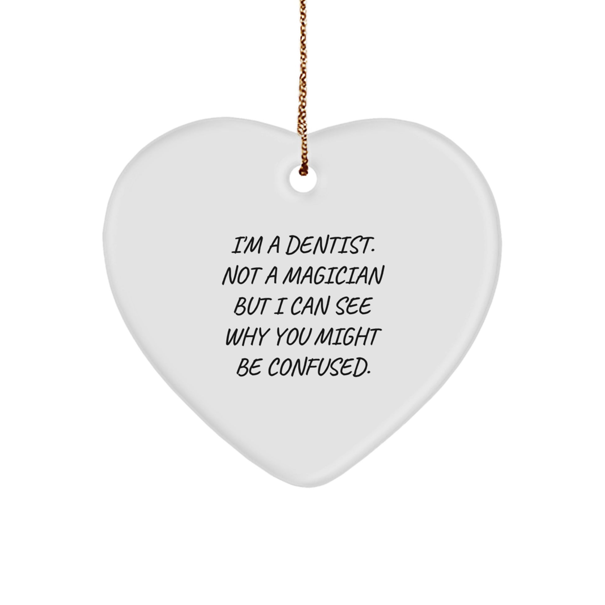 Funny Dentist Christmas Unique Gifts from Men to Heart Ornament for Dentist Friends Coworkers Family - Image 1