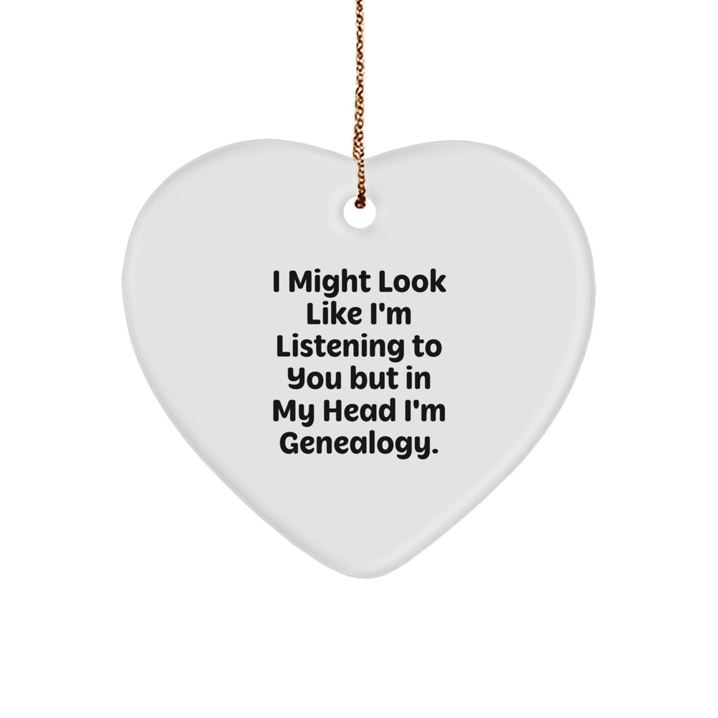 Funny Genealogy Heart Ornament Gifts from Friends for Men, Women, Family, Coworkers, Genealogy Lovers, and Christmas Unique Gifts - Image 1