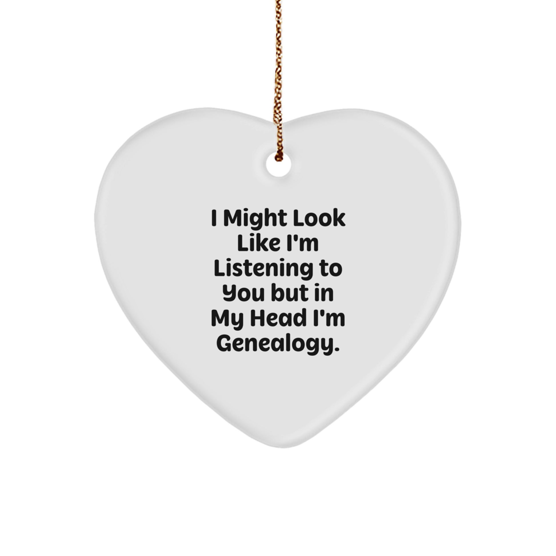 Funny Genealogy Heart Ornament Gifts from Friends for Men, Women, Family, Coworkers, Genealogy Lovers, and Christmas Unique Gifts - Image 1