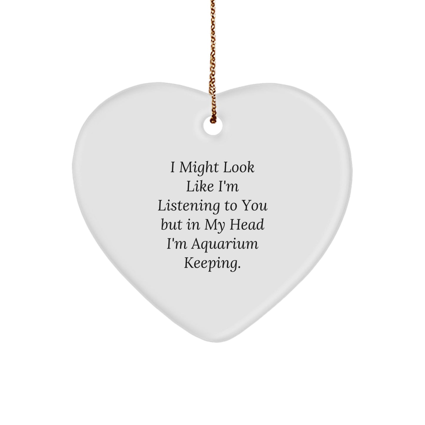 Funny Aquarium Keeping Heart Ornament Gifts from Men to Friends Who Love Christmas - Image 1