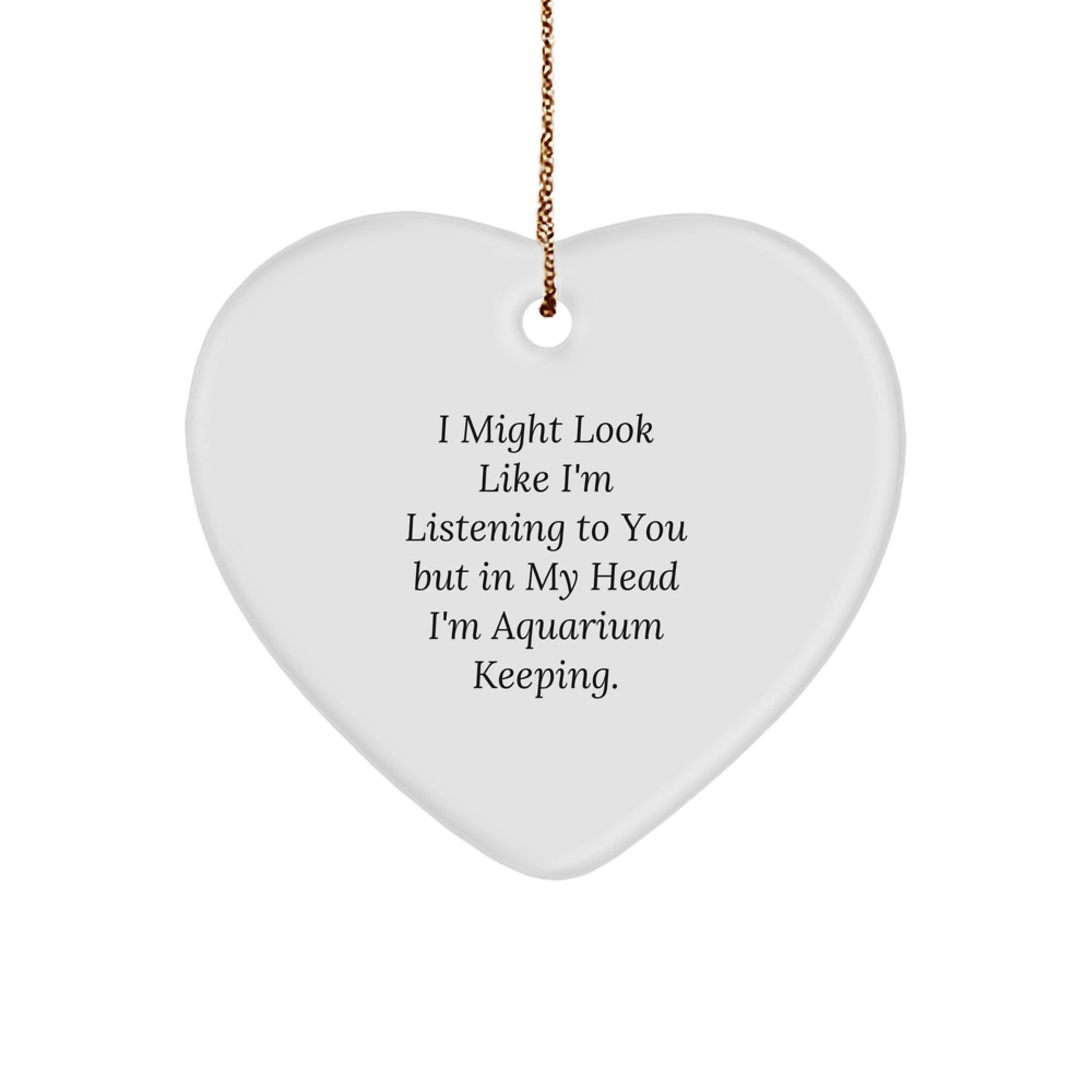 Funny Aquarium Keeping Heart Ornament Gifts from Men to Friends Who Love Christmas - Image 1