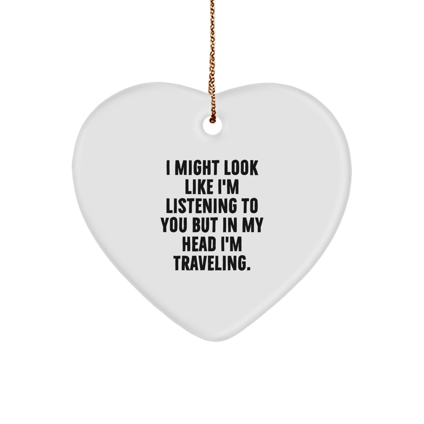 Traveling Heart Ornament Gifts from Friends for Men Women Christmas Unique Ideas - Image 1