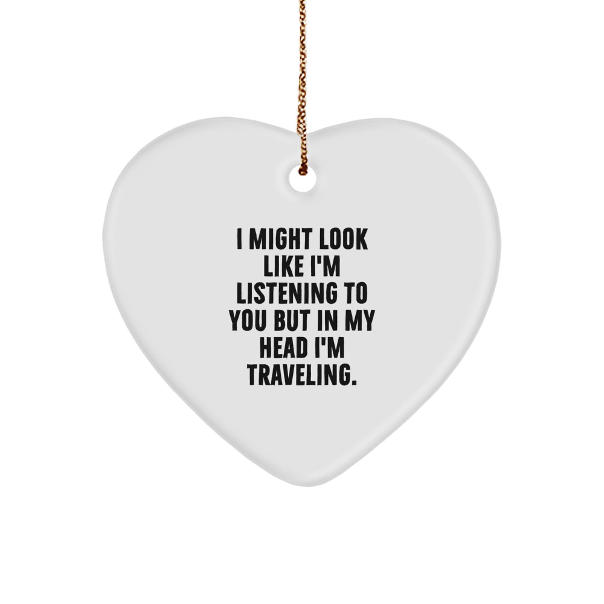 Traveling Heart Ornament Gifts from Friends for Men Women Christmas Unique Ideas - Image 1