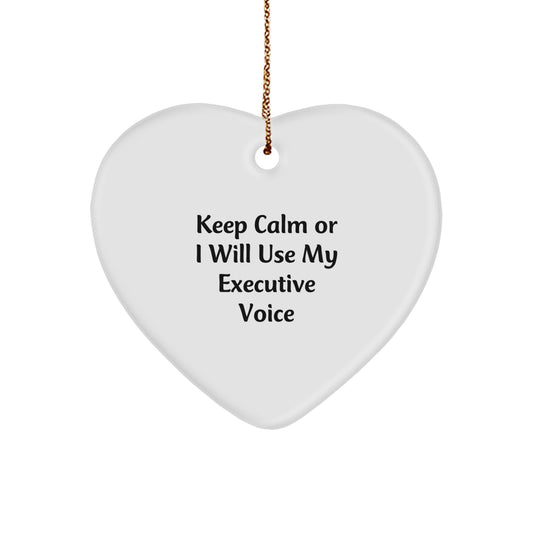 Funny Executive Heart Ornaments Gifts for Men Women Friends from Coworkers Family - Image 1