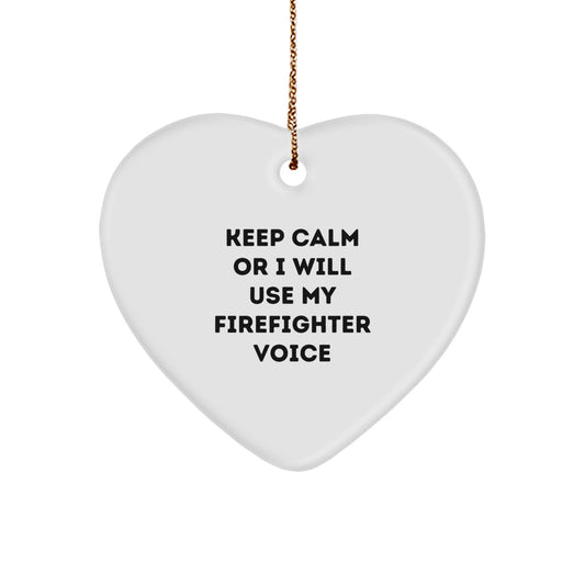 Firefighter Keepsake Christmas Ornament for Him Gift - Image 1