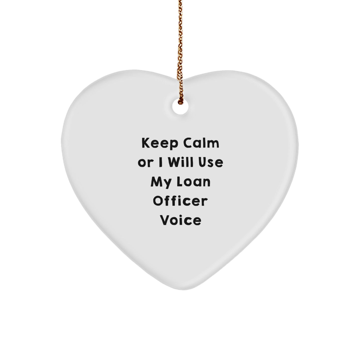Loan Officer Keepsake Christmas Ornament for Him Gift – White Heart - Image 1