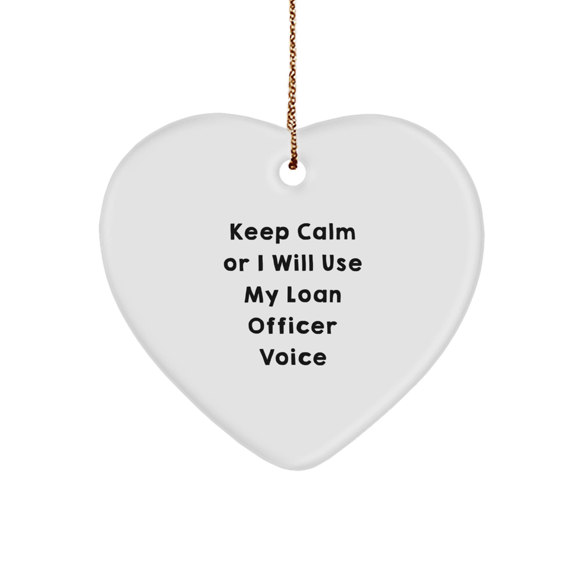 Loan Officer Keepsake Christmas Ornament for Him Gift – White Heart - Image 1