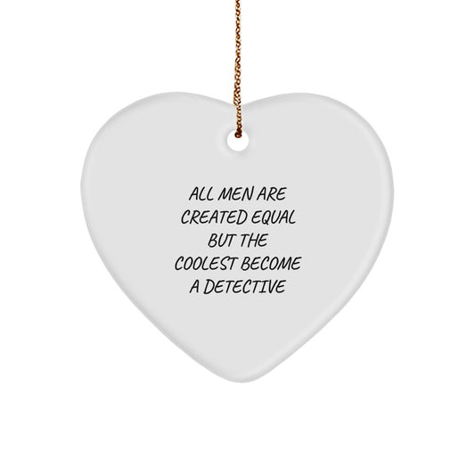 Detective Keepsake Heart Christmas Ornament for Him Gift Limited - Image 1