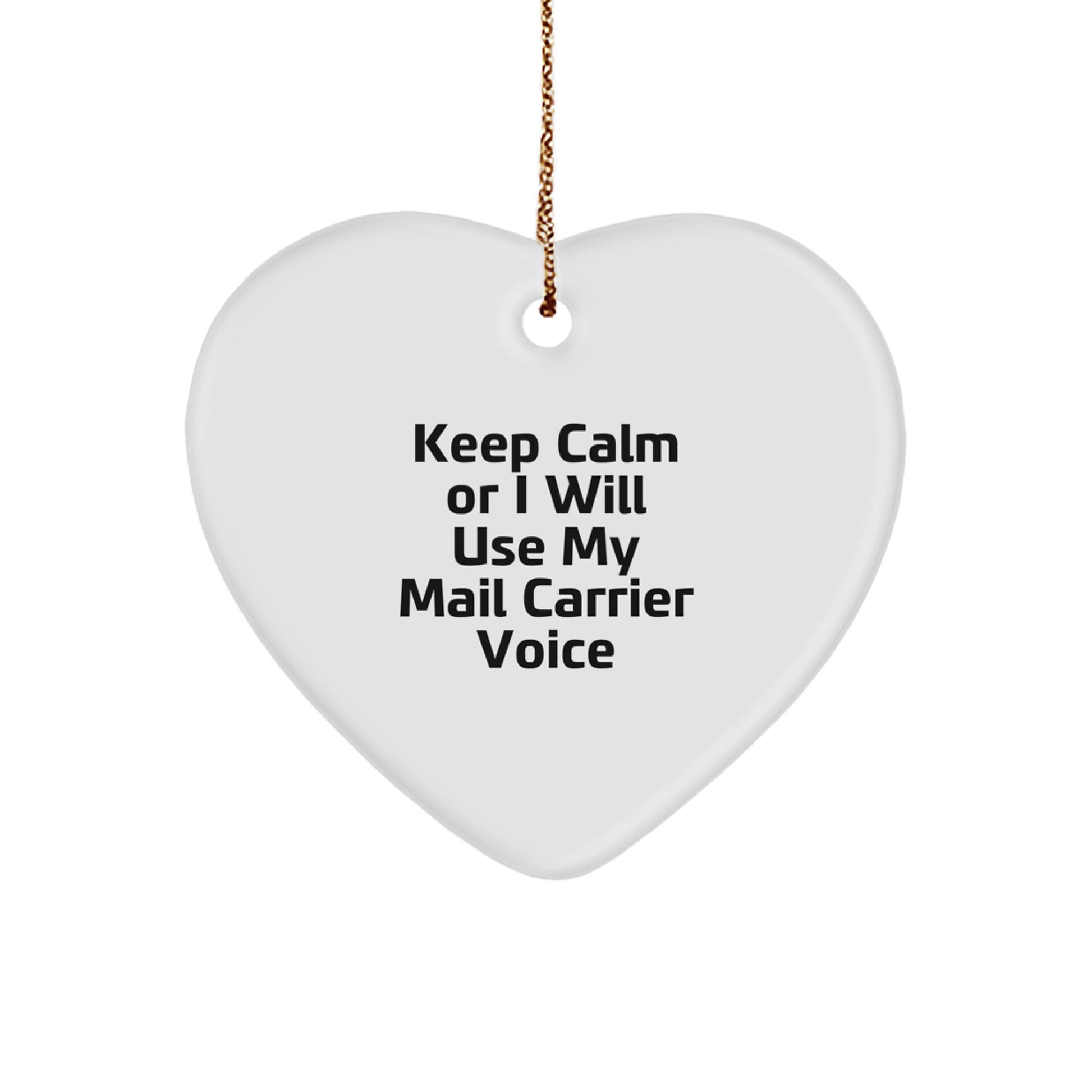 Christmas Gift for Her Mail Carrier Heart Ornament Present - Image 1
