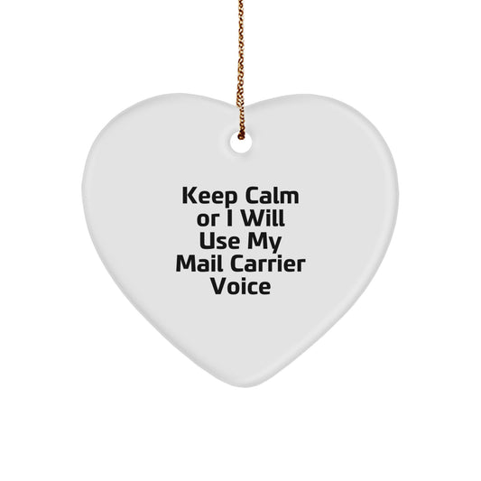 Christmas Gift for Her Mail Carrier Heart Ornament Present - Image 1
