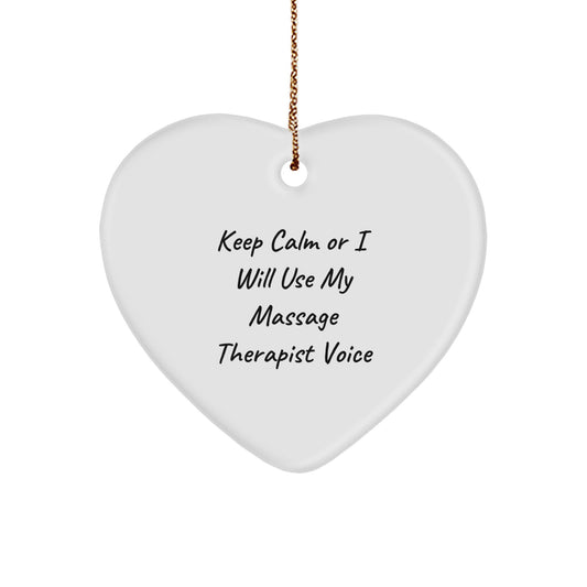 Funny Massage Therapist Gifts from Friends, Christmas Unique Heart Ornament for Men, Women, Family, Coworkers, Friends - Image 1