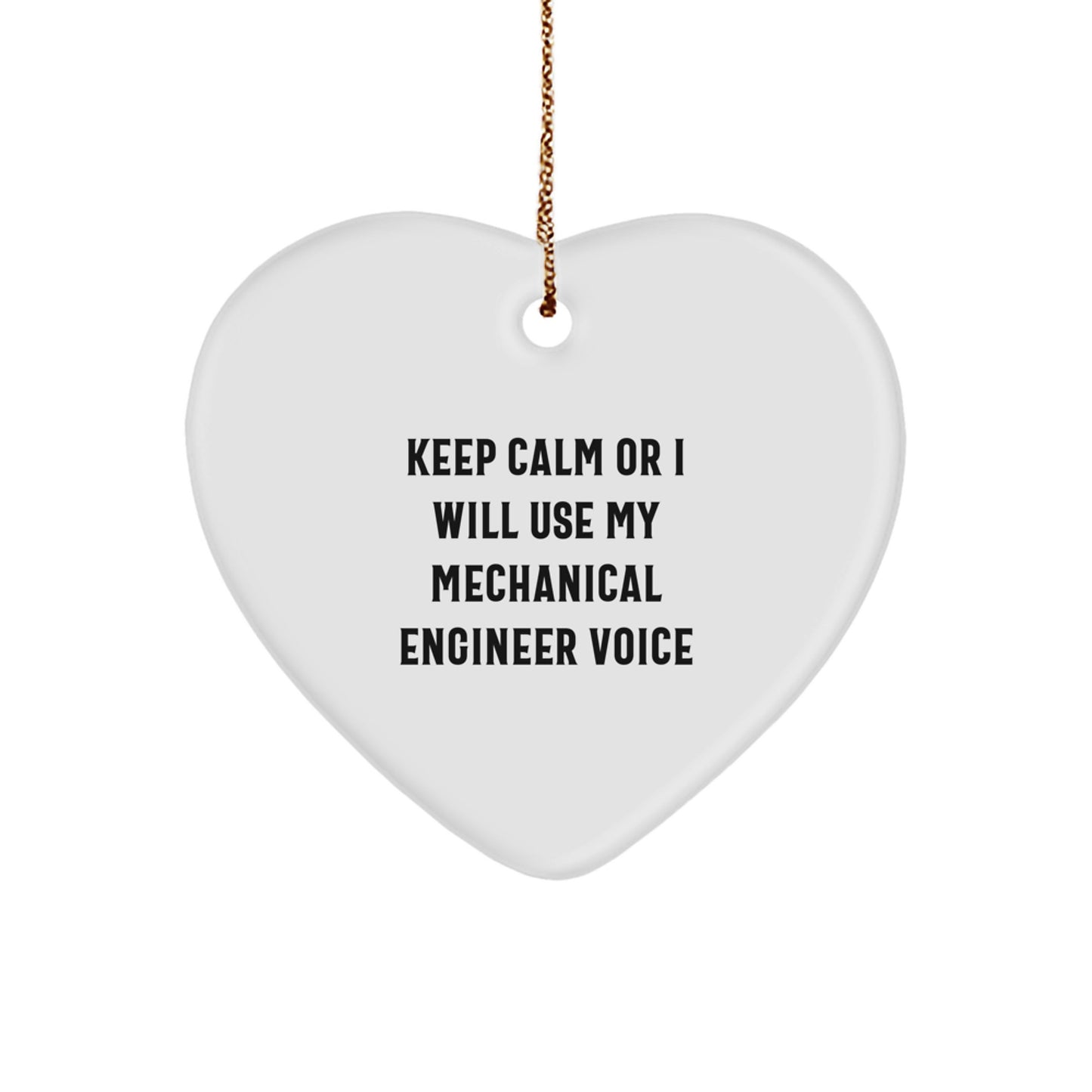 Funny Mechanical Engineer Gifts from Men to Friends for Christmas Unique Heart Ornaments - Image 1