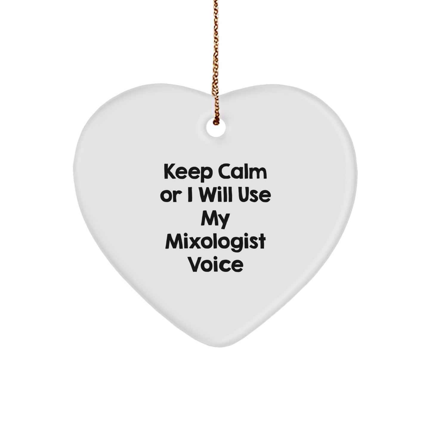 Cute Funny Mixologist Gifts from Friends for Men Heart Ornament Christmas Unique Decorations - Image 1