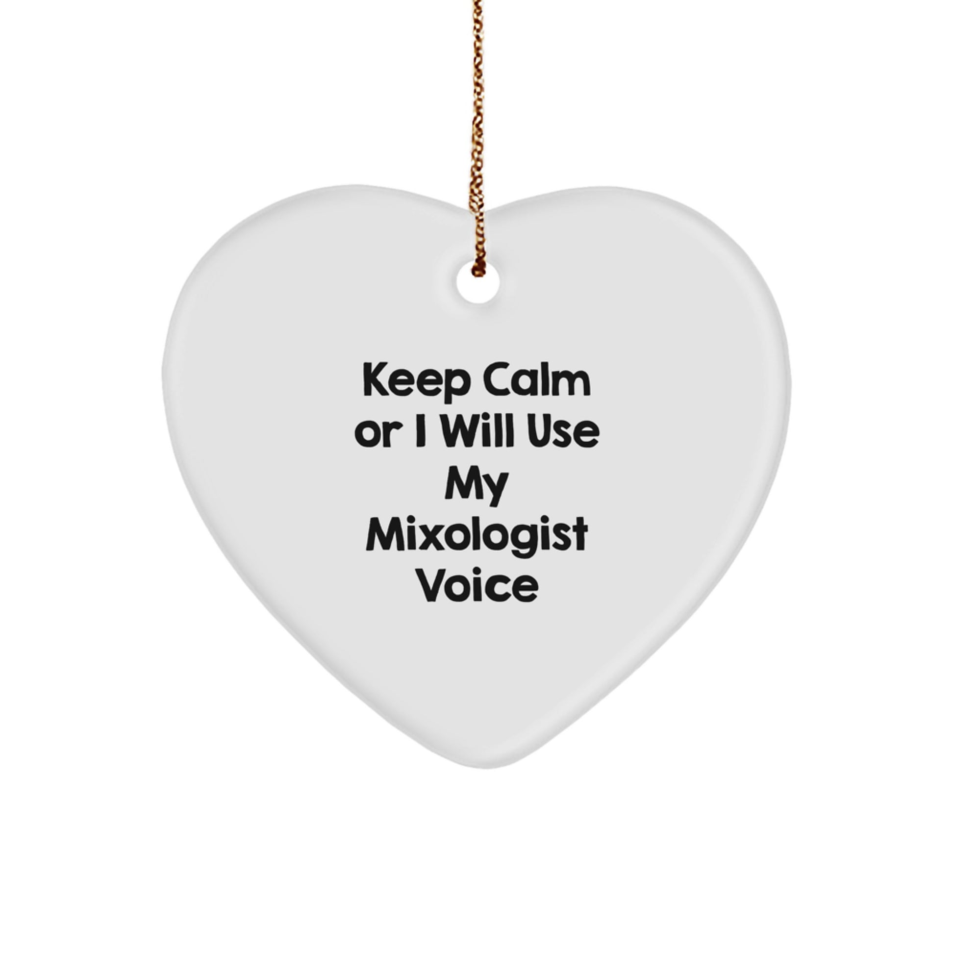 Cute Funny Mixologist Gifts from Friends for Men Heart Ornament Christmas Unique Decorations - Image 1