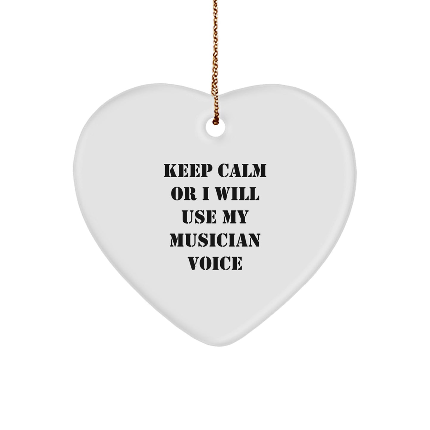 Funny Musician Heart Ornament Gifts from Friends or Family for Musician Men or Women at Christmas Unique Gifts - Image 1