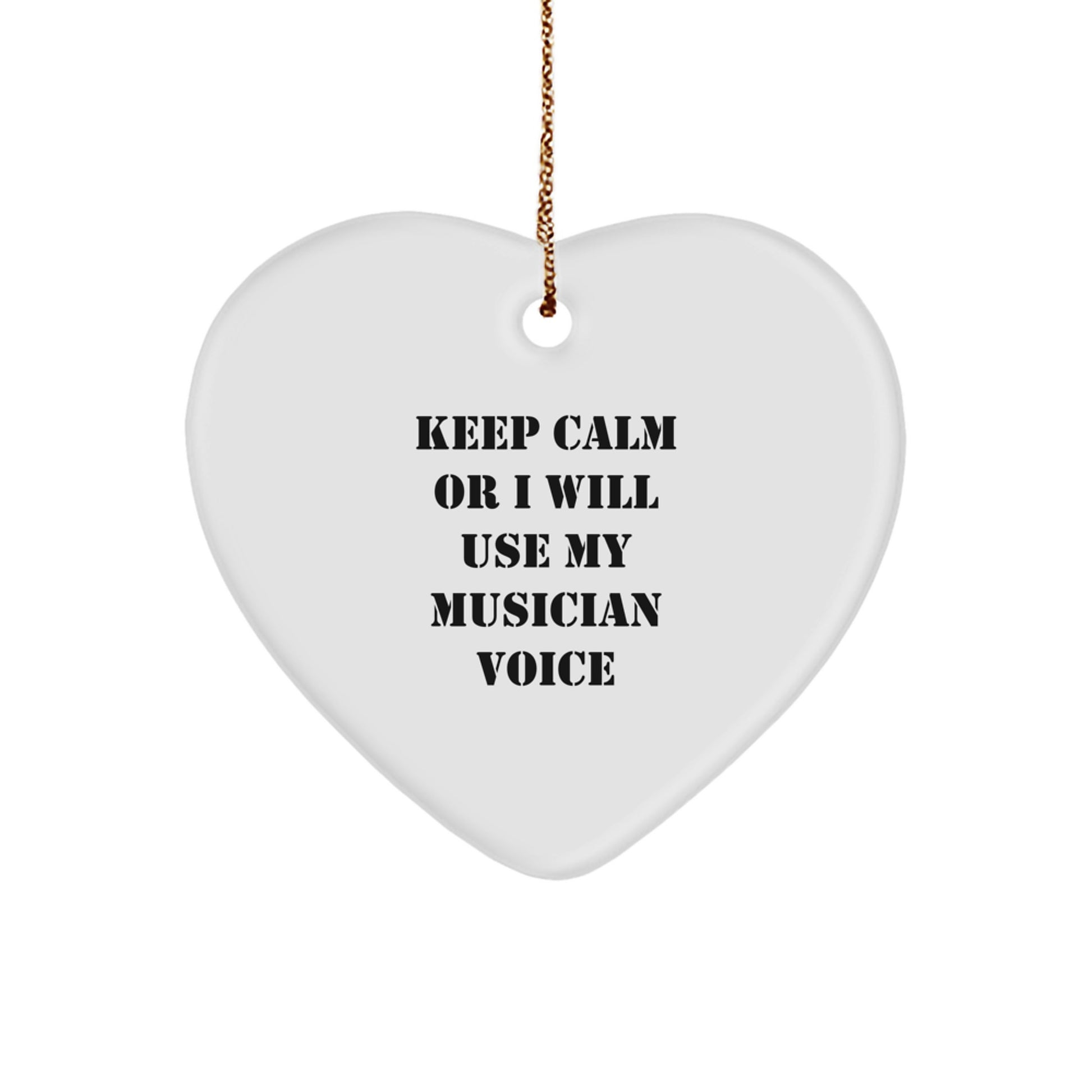 Funny Musician Heart Ornament Gifts from Friends or Family for Musician Men or Women at Christmas Unique Gifts - Image 1