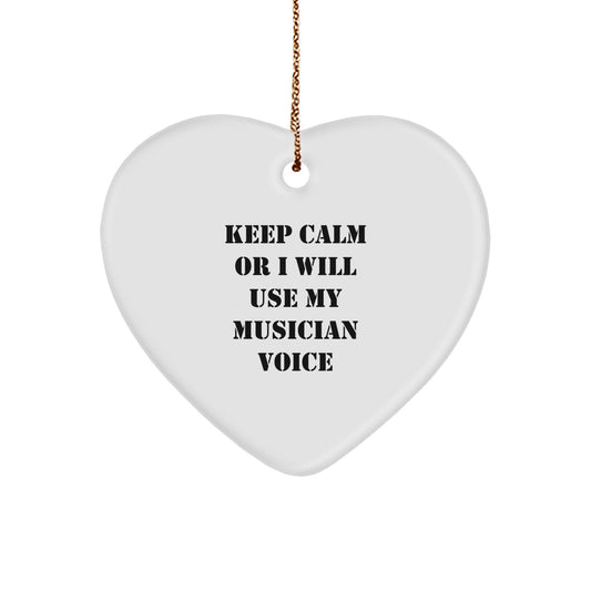Funny Musician Heart Ornament Gifts from Friends or Family for Musician Men or Women at Christmas Unique Gifts - Image 1