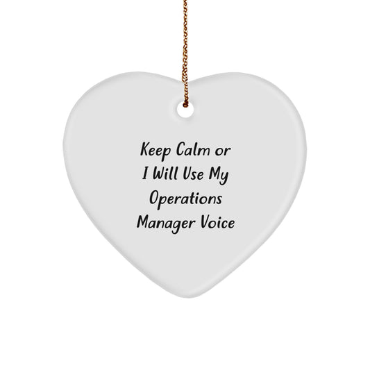 Quirky Operations Manager Christmas Ornament for Friends Gift - Image 1