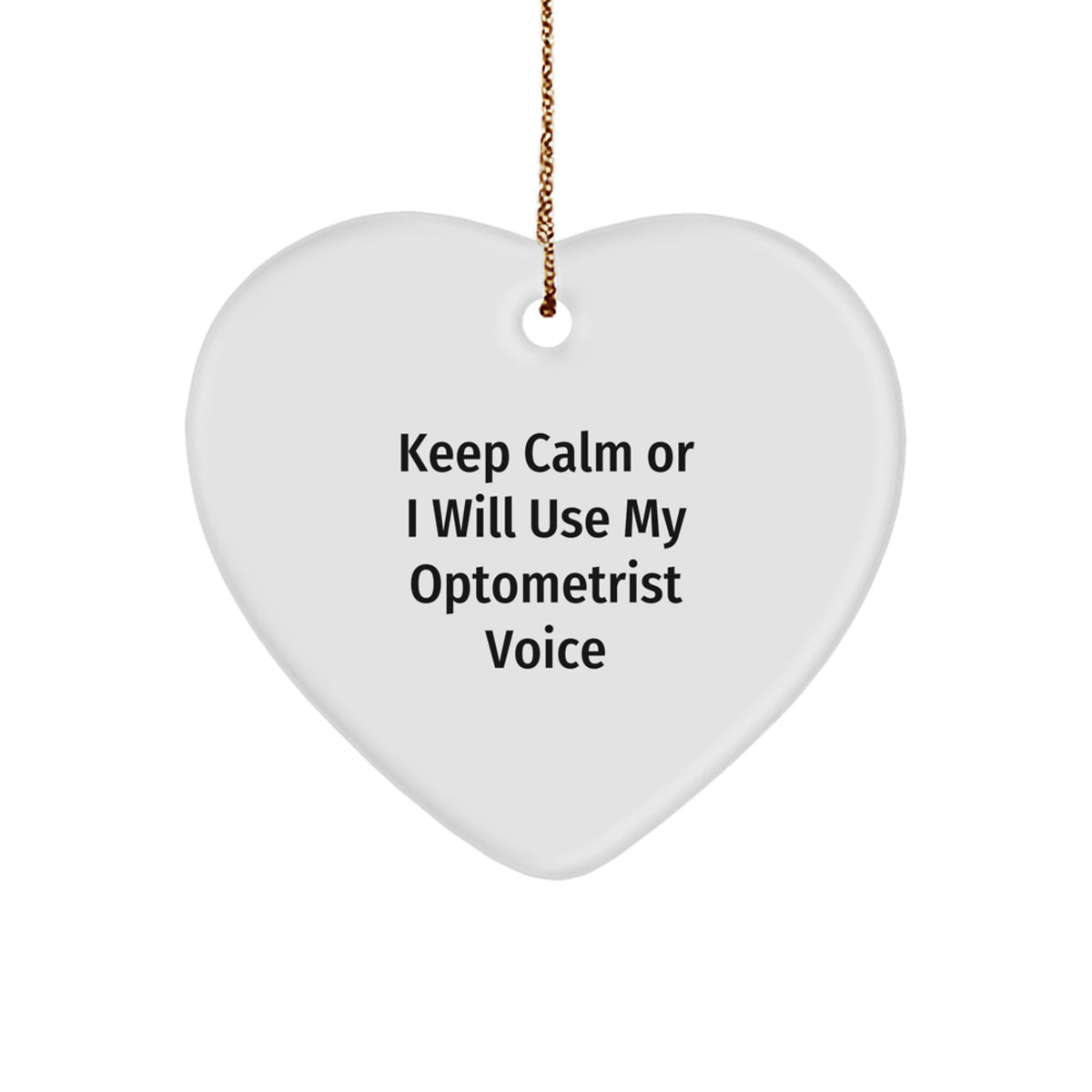 Optometrist Keepsake Durable Heart Christmas Ornament for Him Gift - Image 1