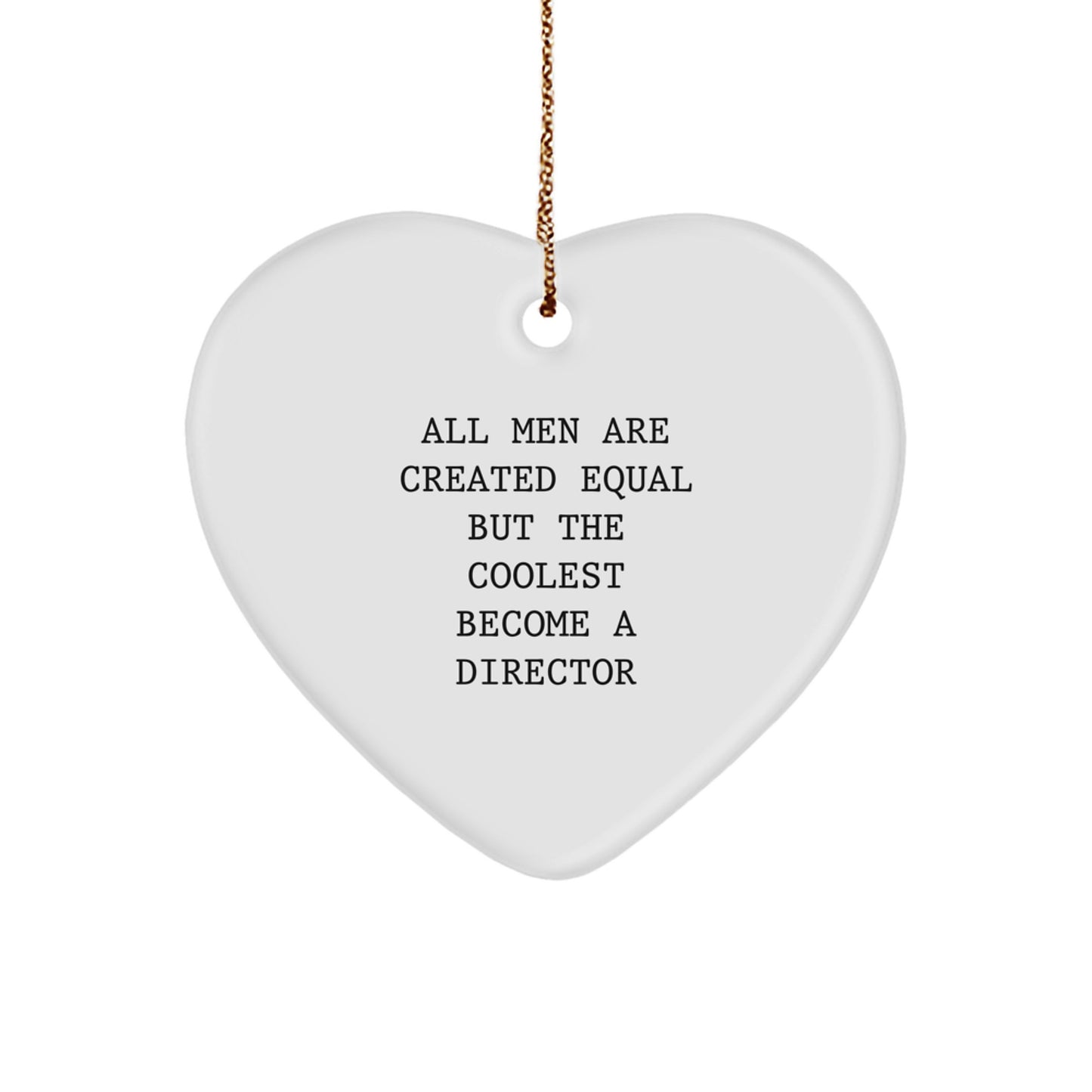 Quirky Director Novelty Heart Christmas Ornament for Friends Gift - Image 1