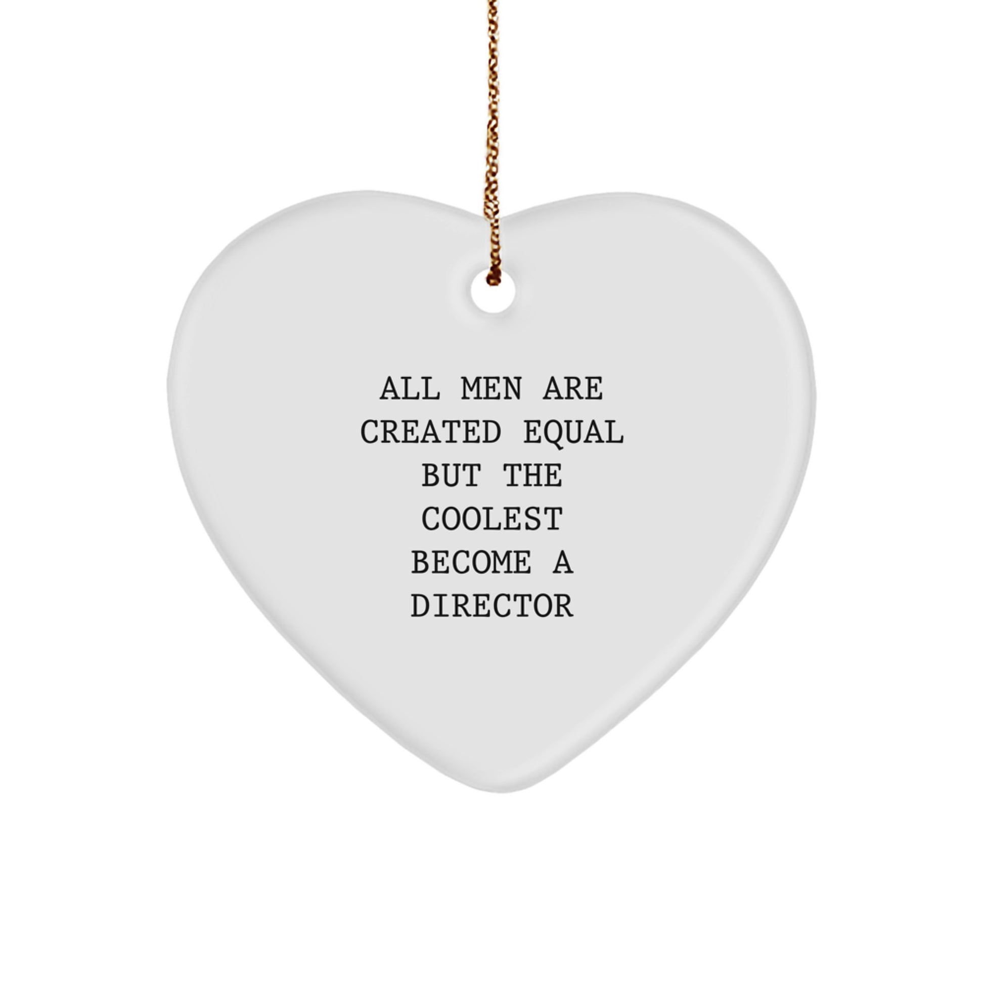 Quirky Director Novelty Heart Christmas Ornament for Friends Gift - Image 1