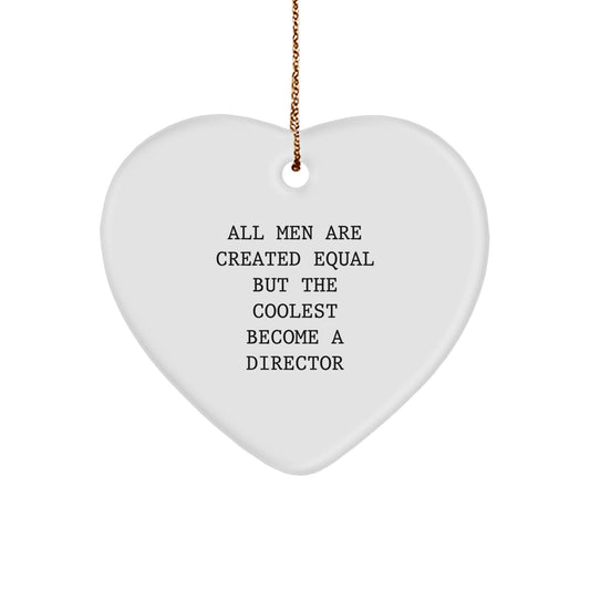 Quirky Director Novelty Heart Christmas Ornament for Friends Gift - Image 1