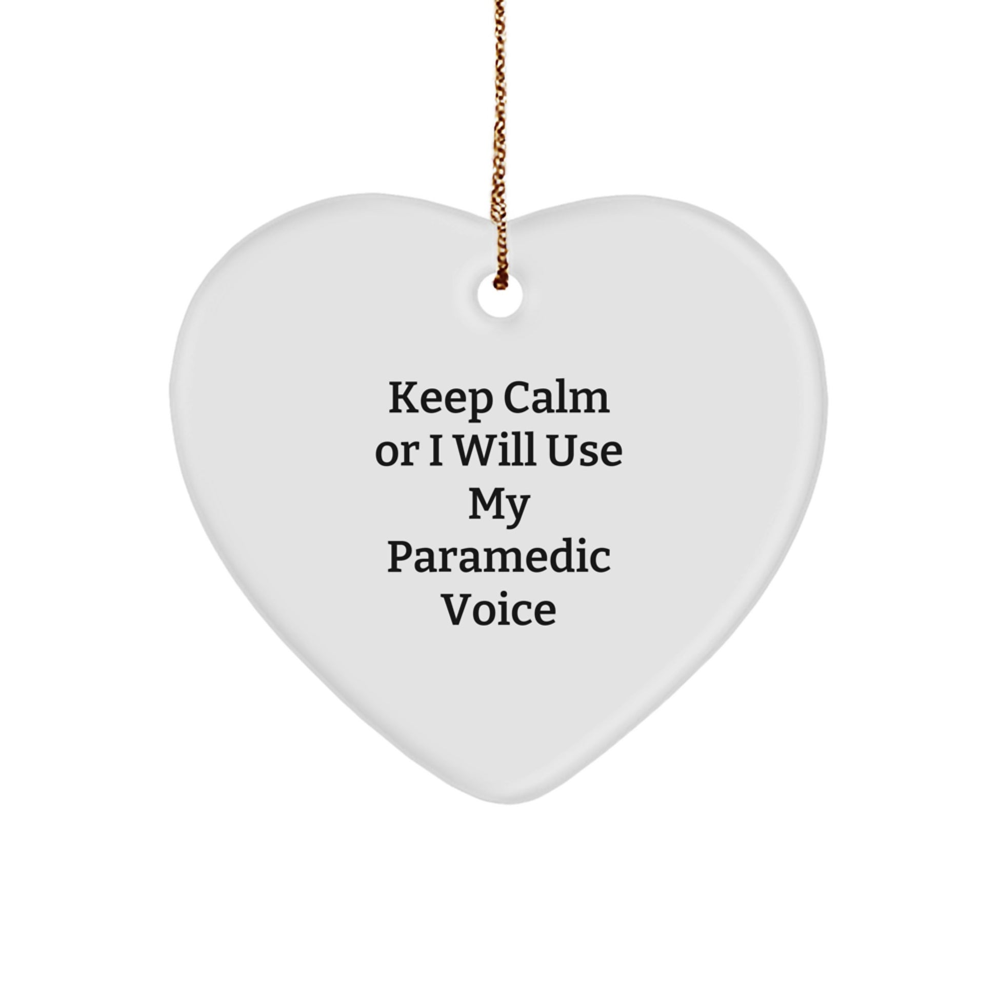 Paramedic Heart Ornament Idea for Coworkers Holiday Christmas Gift - Image 1