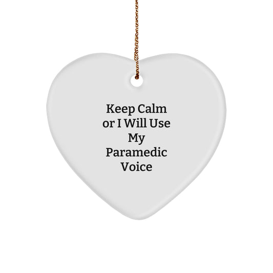 Paramedic Heart Ornament Idea for Coworkers Holiday Christmas Gift - Image 1