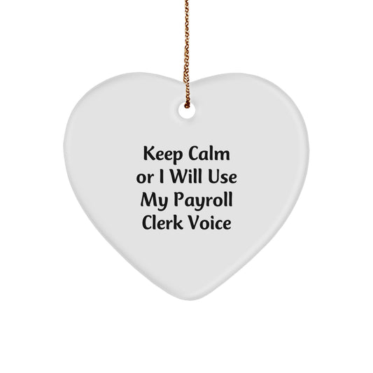 Payroll Clerk Keepsake Christmas Ornament for Him Gift - Image 1