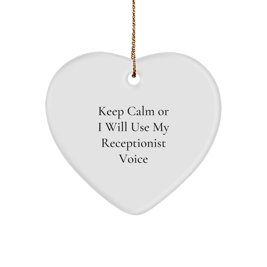 Receptionist Keepsake Christmas Ornament for Him Gift - Image 1