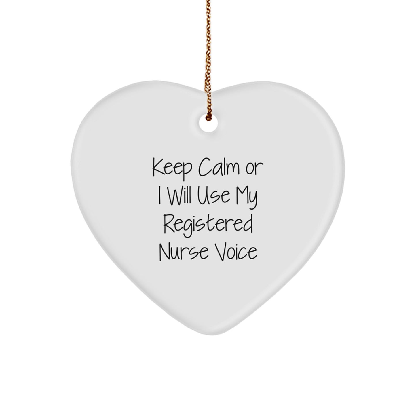 Funny Registered Nurse Gifts for Christmas Heart Ornament from Friends to Coworkers - Image 1