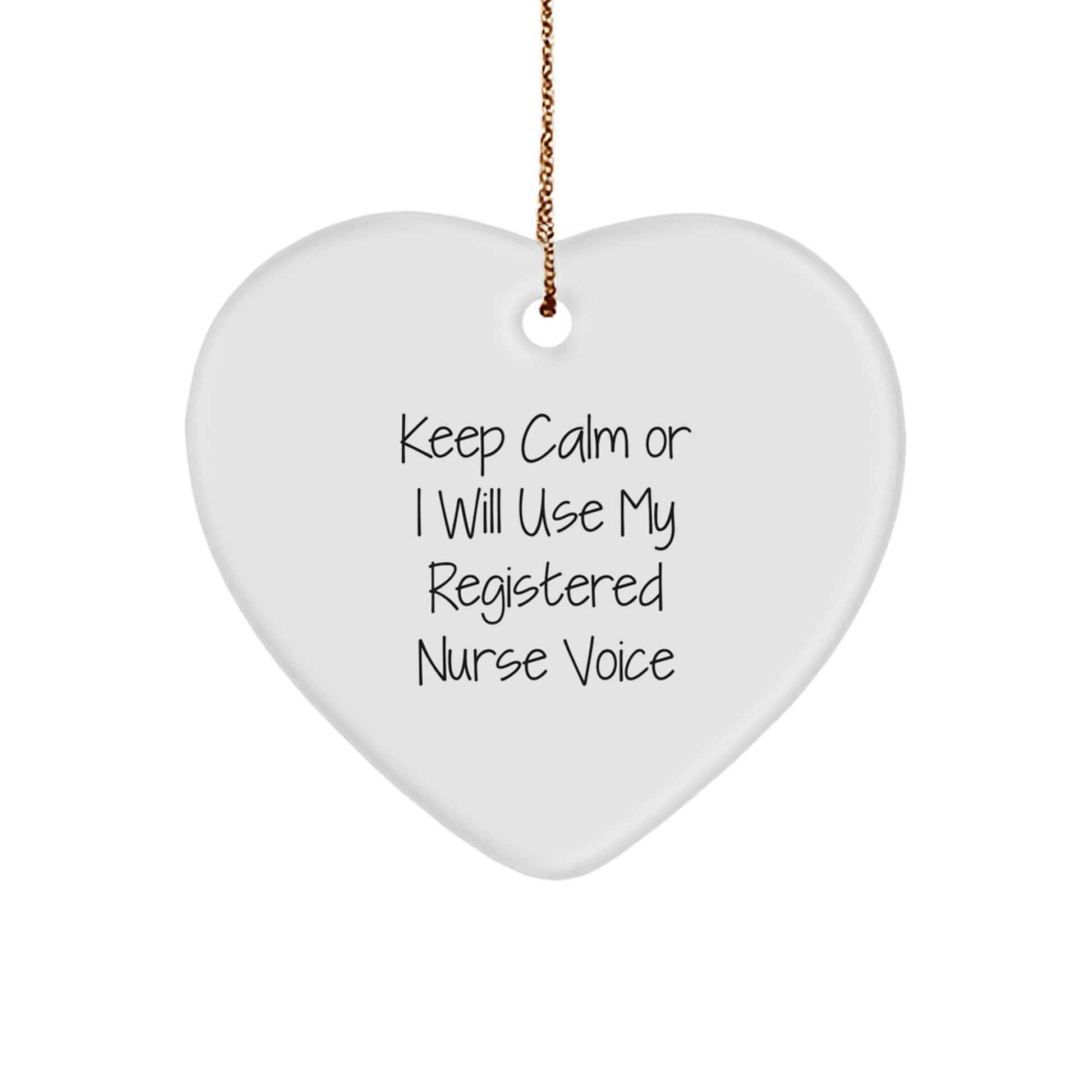 Funny Registered Nurse Gifts for Christmas Heart Ornament from Friends to Coworkers - Image 1