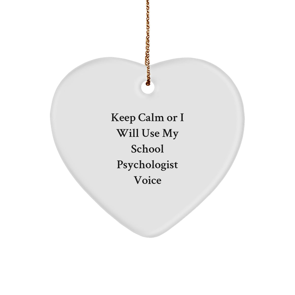 School Psychologist Heart Keepsake Christmas Ornament for Him Gift - Image 1