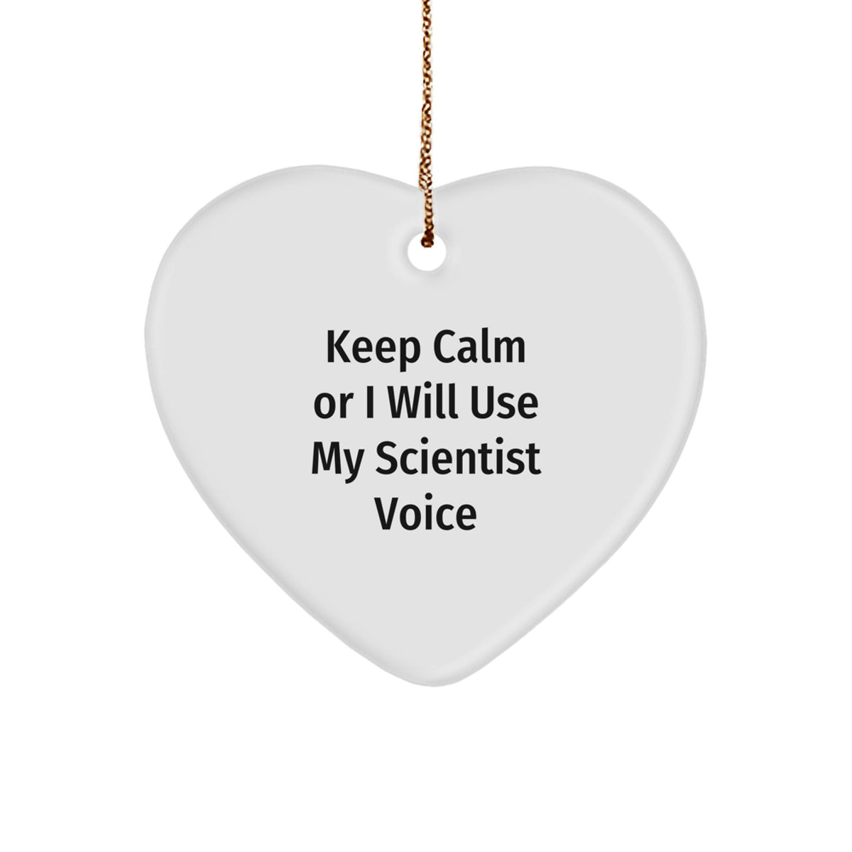 Scientist Keepsake Durable Heart Christmas Ornament for Him Gift - Image 1