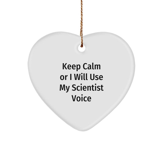 Scientist Keepsake Durable Heart Christmas Ornament for Him Gift - Image 1