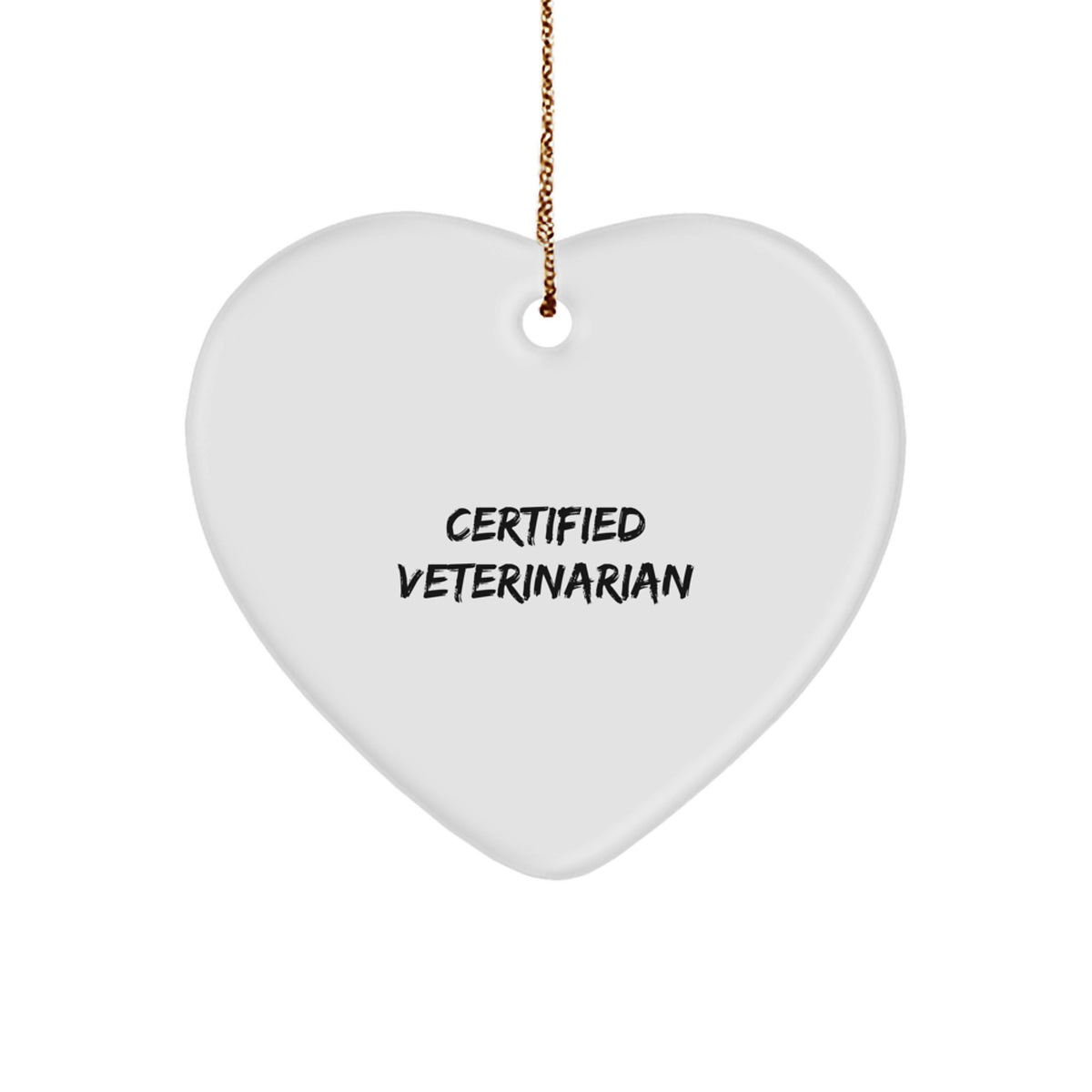 Funny Certified Veterinarian Gifts for Women, Heart Ornament, Christmas Unique Gifts from Family, Friends or Coworkers - Image 1