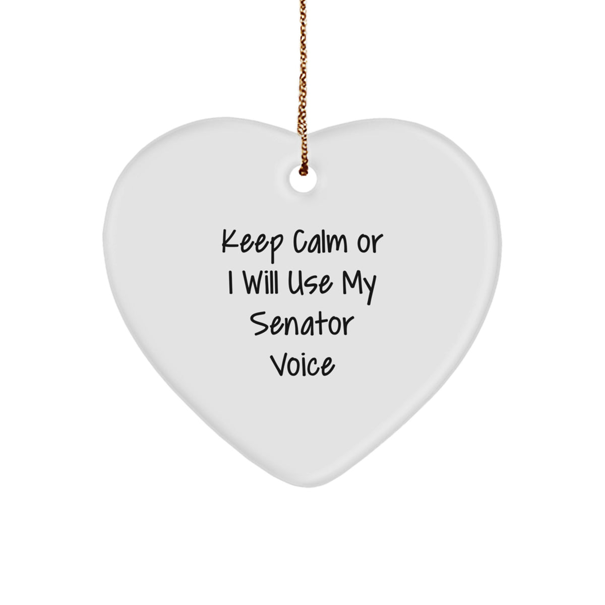 Senator Heart Ornament Keepsake for Him Christmas Gift - Image 1