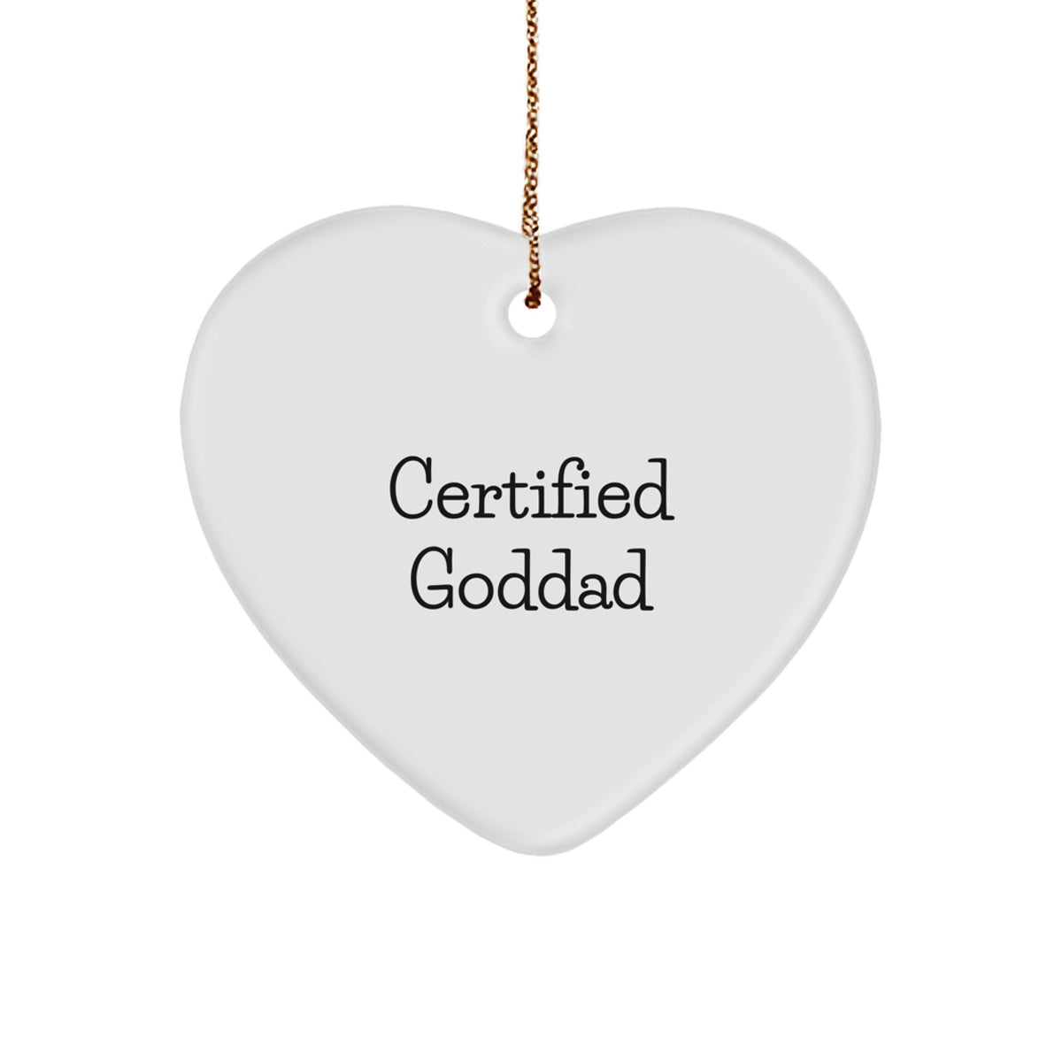 Funny Goddad Christmas Unique Gifts for Men, Goddad Heart Ornament Gifts from Dad, 'You are the glue that holds our family together', Heart Shaped Decorative Items - Image 1