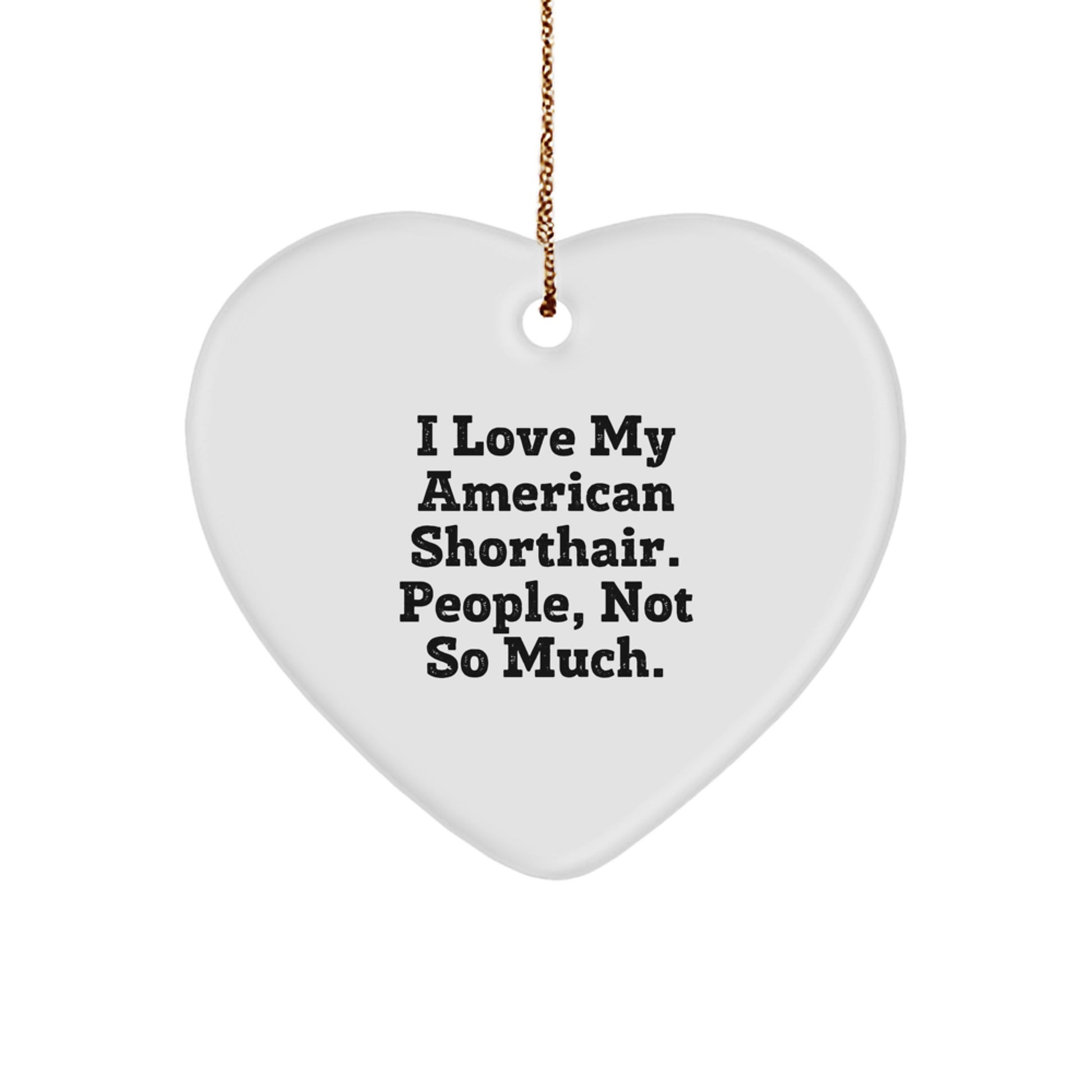 American Shorthair Cat Heart Ornament Gifts from Friends for American Shorthair Cat Lovers Funny Quote Christmas Unique Decoration Ideas - Image 1