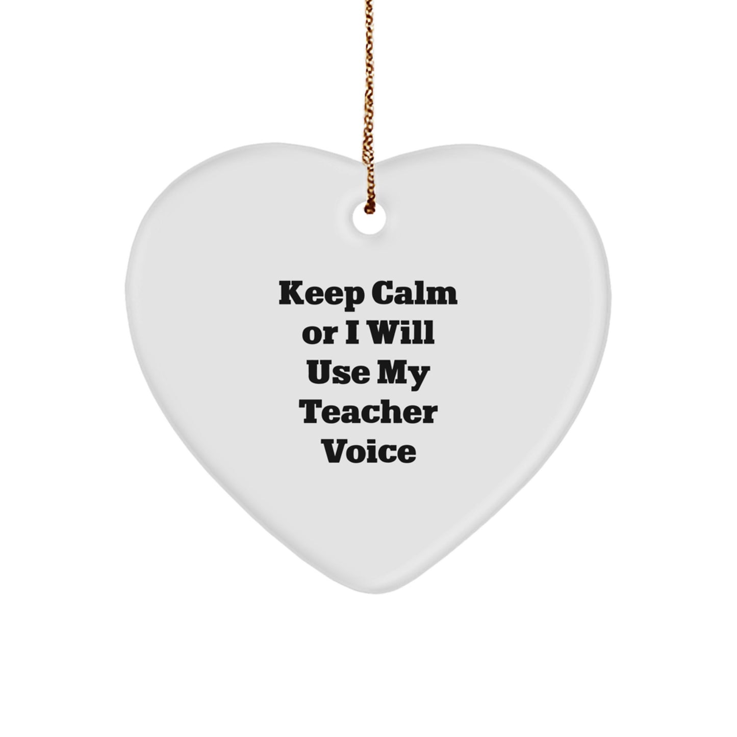 Funny Teacher Heart Ornament Gifts from Men or Women to Teacher Friends Coworkers Family for Christmas - Image 1